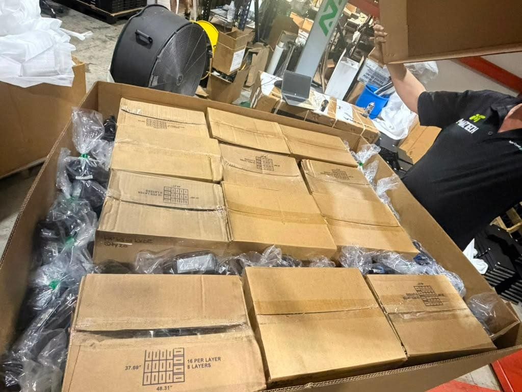Boxed refurbished inventory ready to ship